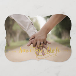 Reserve A Data Vintage Gold Foil Salve nossa Data