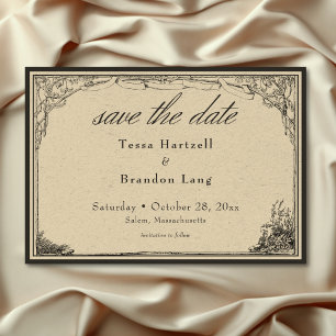 Reserve A Data Vintage Gothic Medieval Line Border Weding