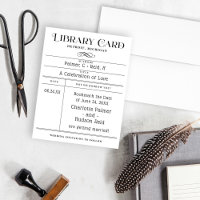 Vintage Library Card Wedding Date (Salvamento da d