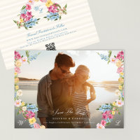 Vintage Love Floral Wreath Monograma Fotografia Có