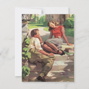 Reserve A Data Vintage Love Segundo grau Swethearts Salva a Data