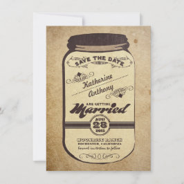 Reserve A Data vintage mason jar rustic salvar data