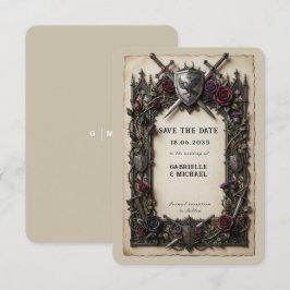 Reserve A Data Vintage Medieval Knight Swords Floral Crest