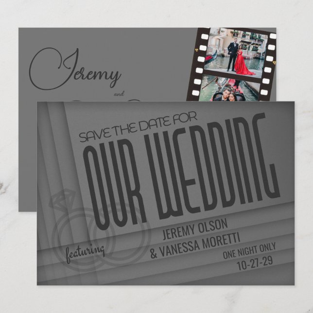 Reserve A Data Vintage Movie Poster (Frente/Verso)