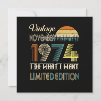 Reserve A Data Vintage Novembro De 1974 What I want Limited Editi