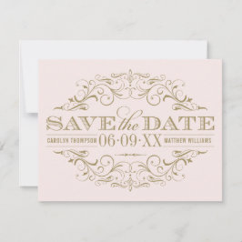 Reserve A Data Vintage Pink e Antiguamente Dourado Casamento Farm