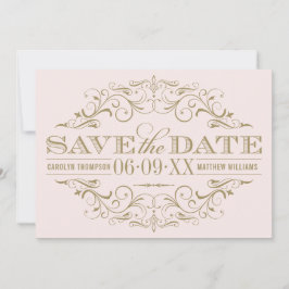 Reserve A Data Vintage Pink e Antiguamente Dourado Casamento Farm