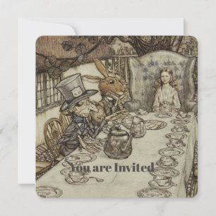 Reserve A Data Vintage Rackham Mad Tea Party Alice no País das Ma