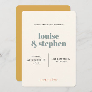 Reserve A Data Vintage Retro Pastel TypeWrite Casamento de Tipogr
