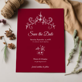 Reserve A Data Vintage Romance Burgundy Casamento Floral