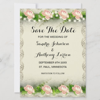 Reserve A Data Vintage Rosa & Lace Salvar a Data