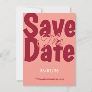 Reserve A Data Vintage Sunset Retro Save The Date Card