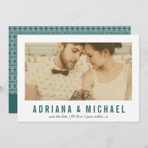 Reserve A Data Vintage Vision Modern Pattern Foto Teal