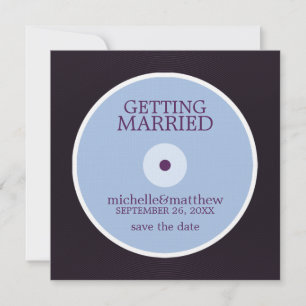 Reserve A Data Vinyl Record Wedding Save the Date