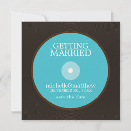 Reserve A Data Vinyl Record Wedding Save the Date