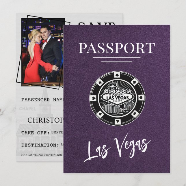 Reserve A Data Violet Las Vegas Passaporte Salvar A Data (Frente/Verso)