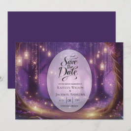 Reserve A Data Violeta no Casamento Florestal Encantado à Meia-No