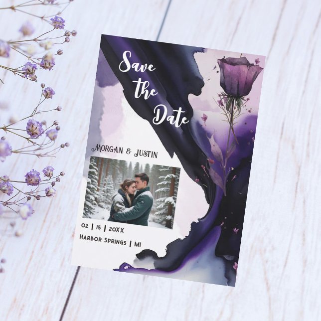 Reserve A Data Vivid Violet Rose Wedding Salvar Data (Criador carregado)