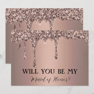 Reserve A Data Você Vai Ser O Meu Rosa Dourado Glitter Glitter?