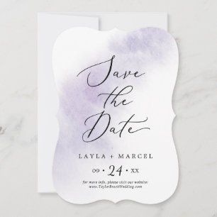 Reserve A Data Wash de Aquarela   Casamento Roxo
