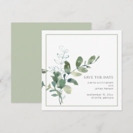 Reserve A Data Watercolor Eucalyptus Weding The Date (Salvar A Da