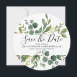 Reserve A Data Watercolor Green deixa casamento moderno<br><div class="desc">Watercolor Green Deixa casamento moderno Salve a data Veja nossa loja para o convite correspondente,  RSVP e muito mais.</div>