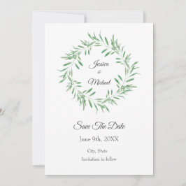 Reserve A Data Watercolor Green Olive Wreath Salvar Data
