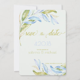Reserve A Data Watercolor Modern Boho Leafy Branches STD