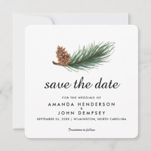 Reserve A Data Watercolor Pine Branch Winter Salvar a Data