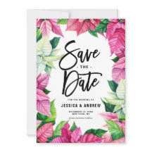 Watercolor Pink Poinsettia Wreath Winter