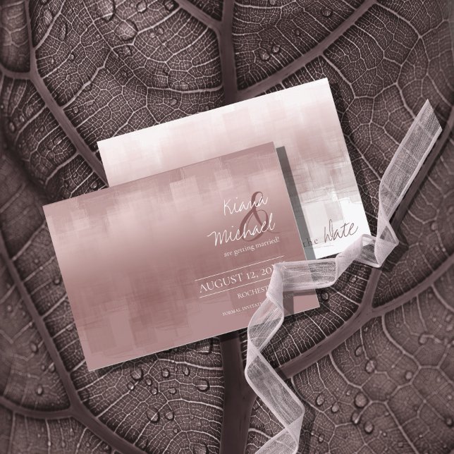 Reserve A Data Watercolor Refletions Wedding Cinnamon Rosa ID774 (Criador carregado)