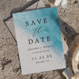 Reserve A Data Watercolor Summer Beach Ocean CoasterSalve a Data