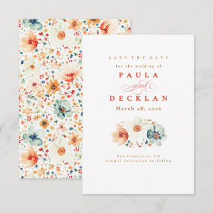 Reserve A Data Watercolor Wildflower Boho Earthy Salvar Data