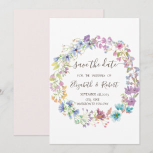 Reserve A Data Watercolor Wildflower Meadow Wreath Salvar Data