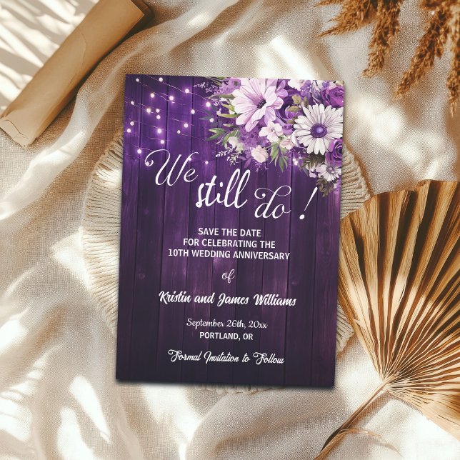 Reserve A Data We Still Do 10th Wedding Anniversary String Lights (Criador carregado)