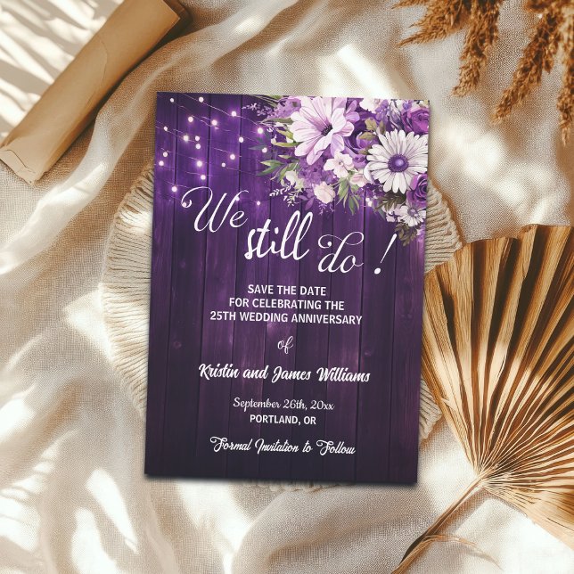 Reserve A Data We Still Do 25th Wedding Anniversary String Lights (Criador carregado)