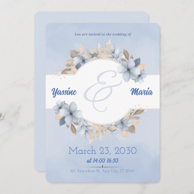Reserve A Data Wedding Invitation Card Save the Date (Frente/Verso)