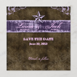 Reserve A Data Western Vintage Salve a Data Card Purple Star