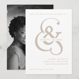 Reserve A Data Whimsical Ampersand | Foto original e branca