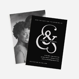 Reserve A Data Whimsical Ampersand Moody Black Photo Back