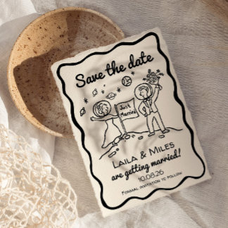 Reserve A Data Whimsical cosmic space Save The Date invitation