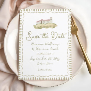 Reserve A Data Whimsical Hand Draked Ljubljana Castle Europe