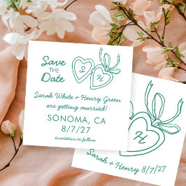 Reserve A Data Whimsical Heart Locket Doodle Sketch Modern CUSTOM