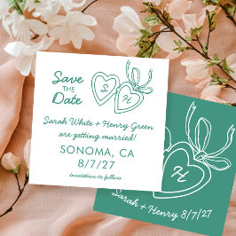 Reserve A Data Whimsical Heart Locket Doodle Sketch Modern CUSTOM