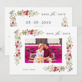 Reserve A Data Whimsical Typography Red & Pink Shades Flowers