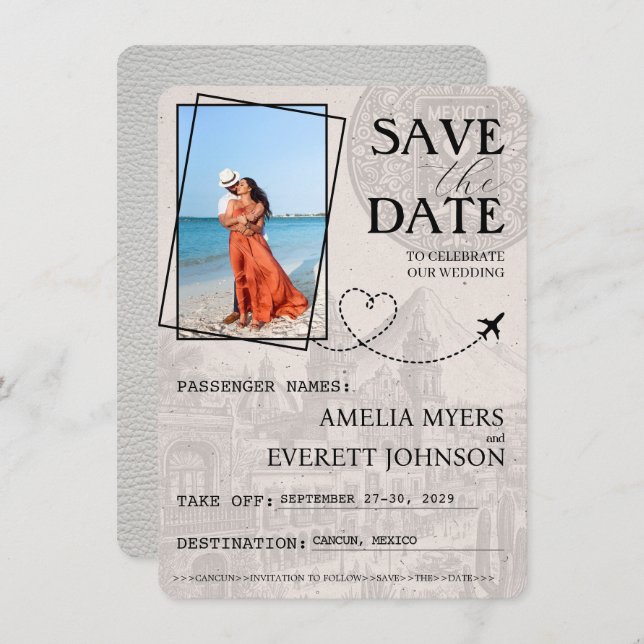 Reserve A Data White Cancun Passport Salvar a Data (Frente/Verso)