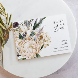 Reserve A Data White Floral Horizontal Salvar a Data