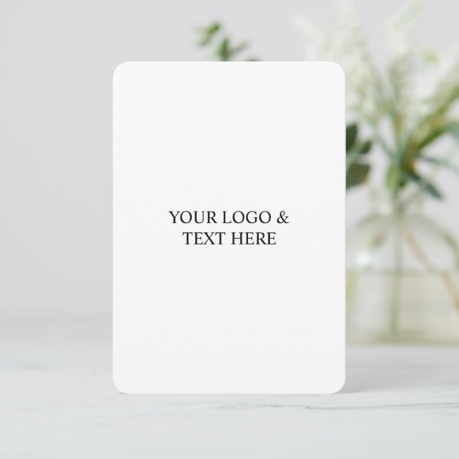 Reserve A Data White Personalized – Your Logo & Text Here (Em pé/Frente)
