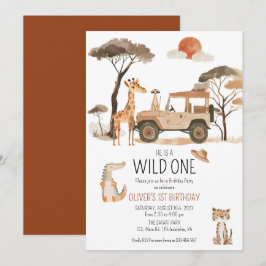 Reserve A Data Wild One Boy primeiro aniversario Safari