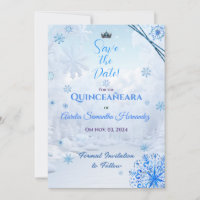 Winter Wonderland Quinceañera Salve a Data